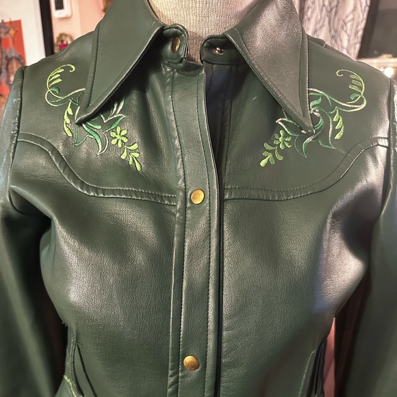 Vintage Penney’s International Imports Western Green Embroidered Jacket XL 14 - Picture 13 of 16